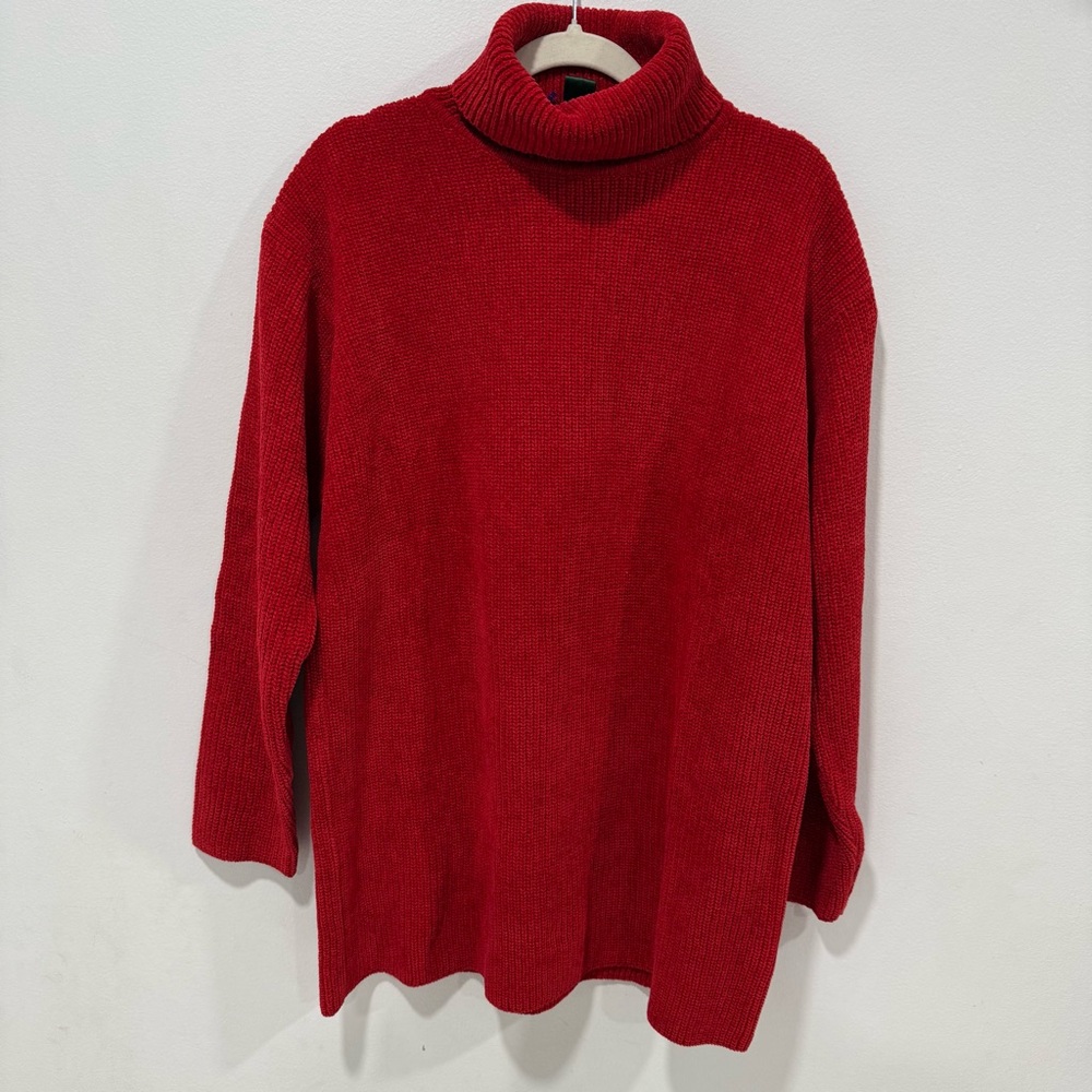 Ralph Lauren Red Turtleneck Oversized Sweater